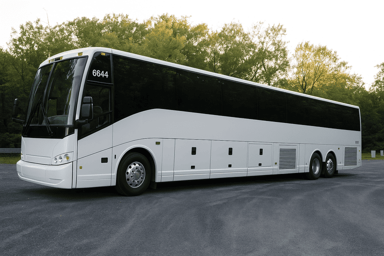 exterior of Charter Bus Rental South Plainfield coach bus