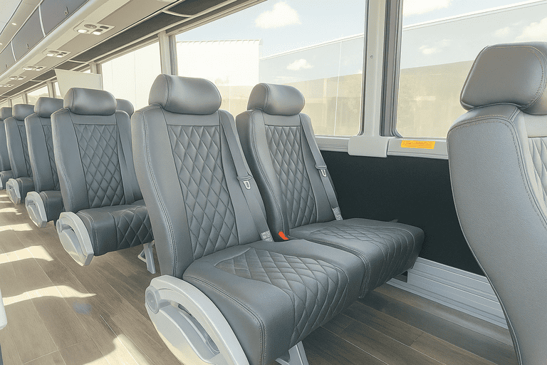 interior of Charter Bus Rental South Plainfield charter bus